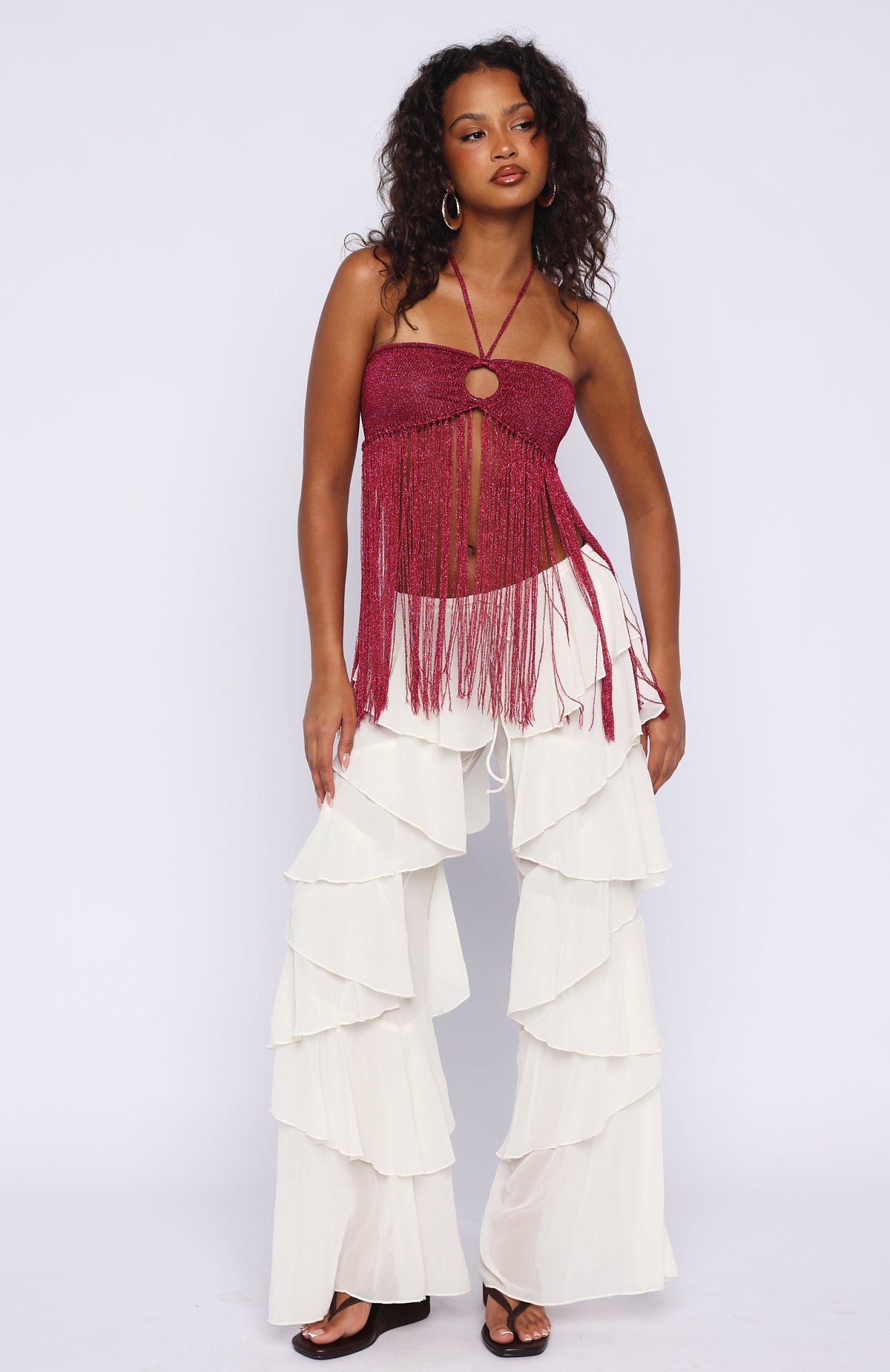 Boho Breeze Fringe Top Granita | White Fox Boutique US