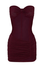 Can't Compare Embellished Mini Dress Burgundy Can't Compare Embellished Mini Dress Burgundy