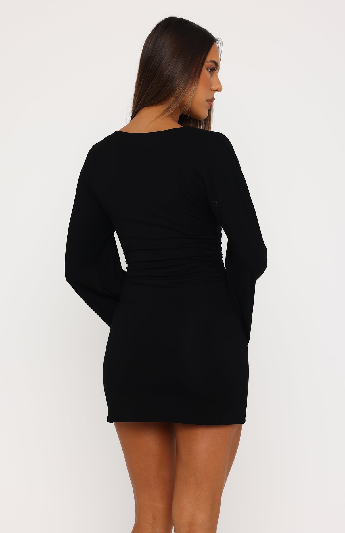 carters long sleeve mini dress black Lucy Black Long Sleeve Mini Dress - US 10