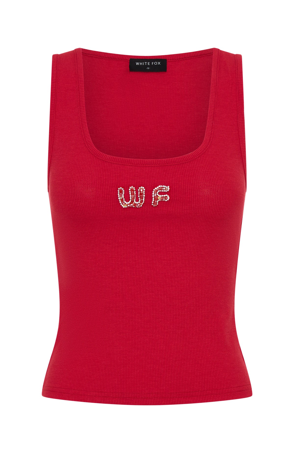Catch Me Later Rib Tank Red | White Fox Boutique US