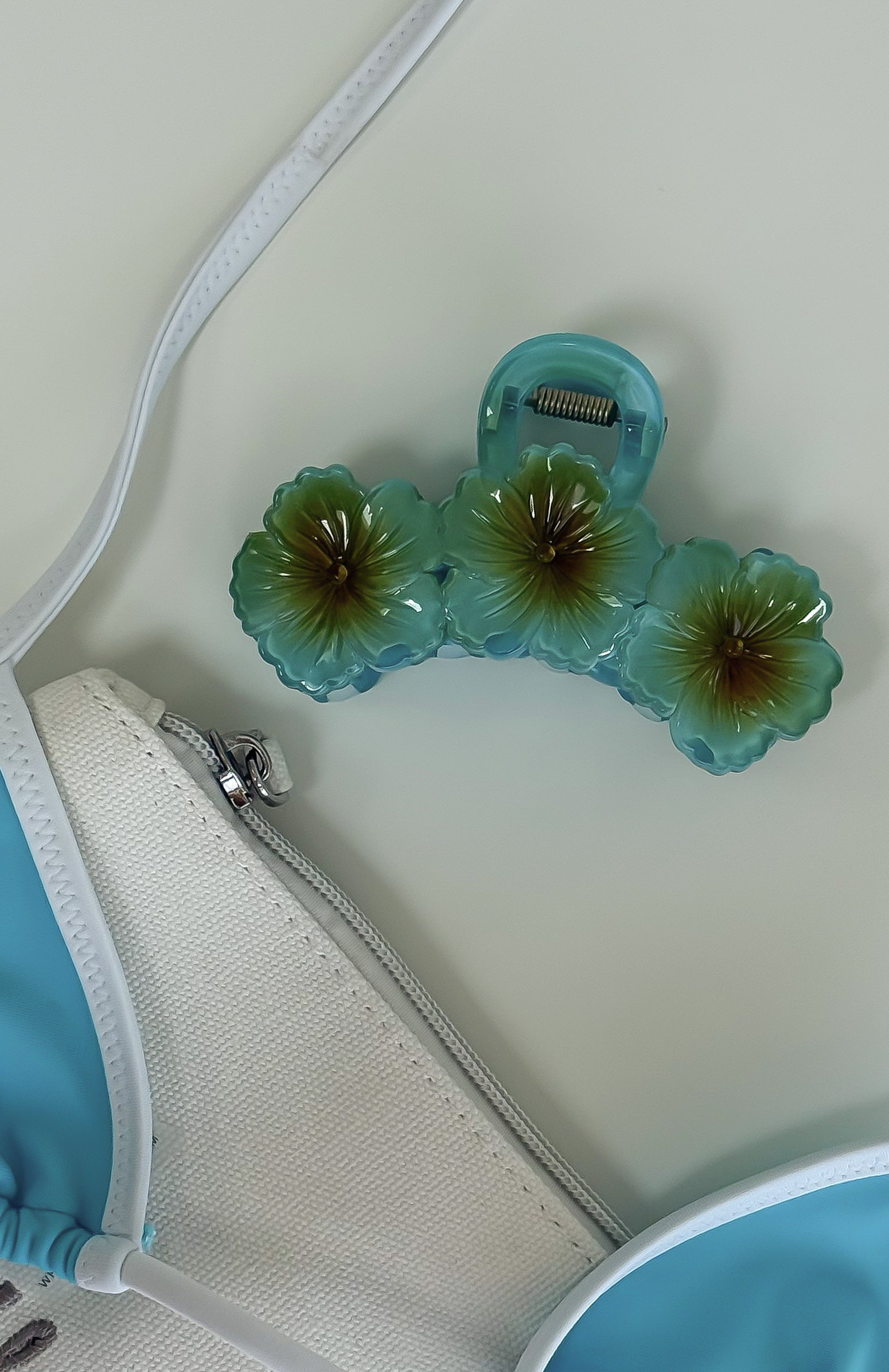 Beautiful Fox Turquoise Hair Clip Chantria Hair Clip Blue | White Fox Boutique US main image 4