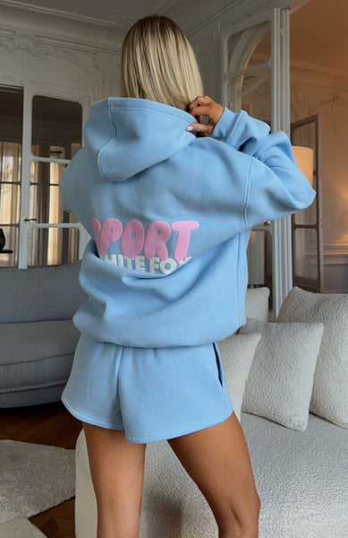 Club 14 Peyton Oversized Hoodie Blue | White Fox Boutique US