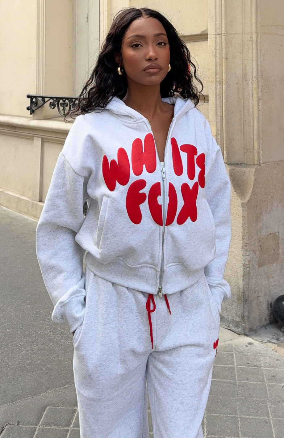 Club 14 Allie Boxy Zip Front Hoodie Grey Marle | White Fox Boutique US