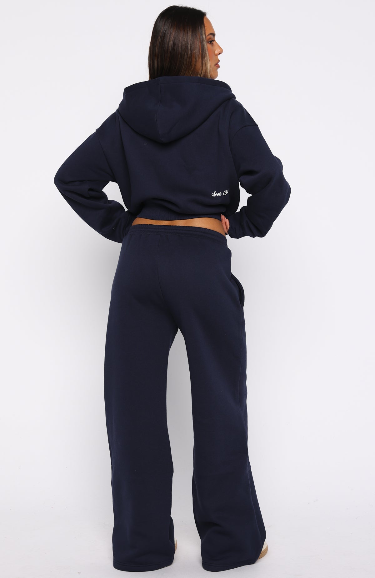 Club 14 Allie Wide Leg Sweatpants Navy | White Fox Boutique US