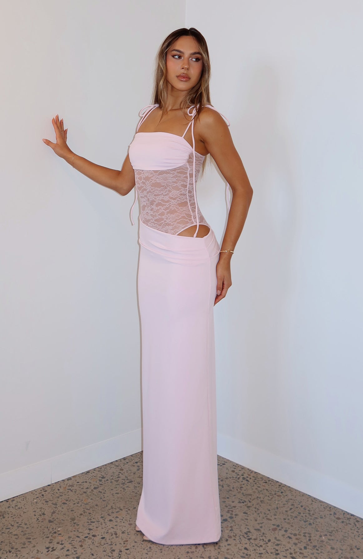Compliment Me Maxi Dress Baby Pink Compliment Me Maxi Dress Baby Pink