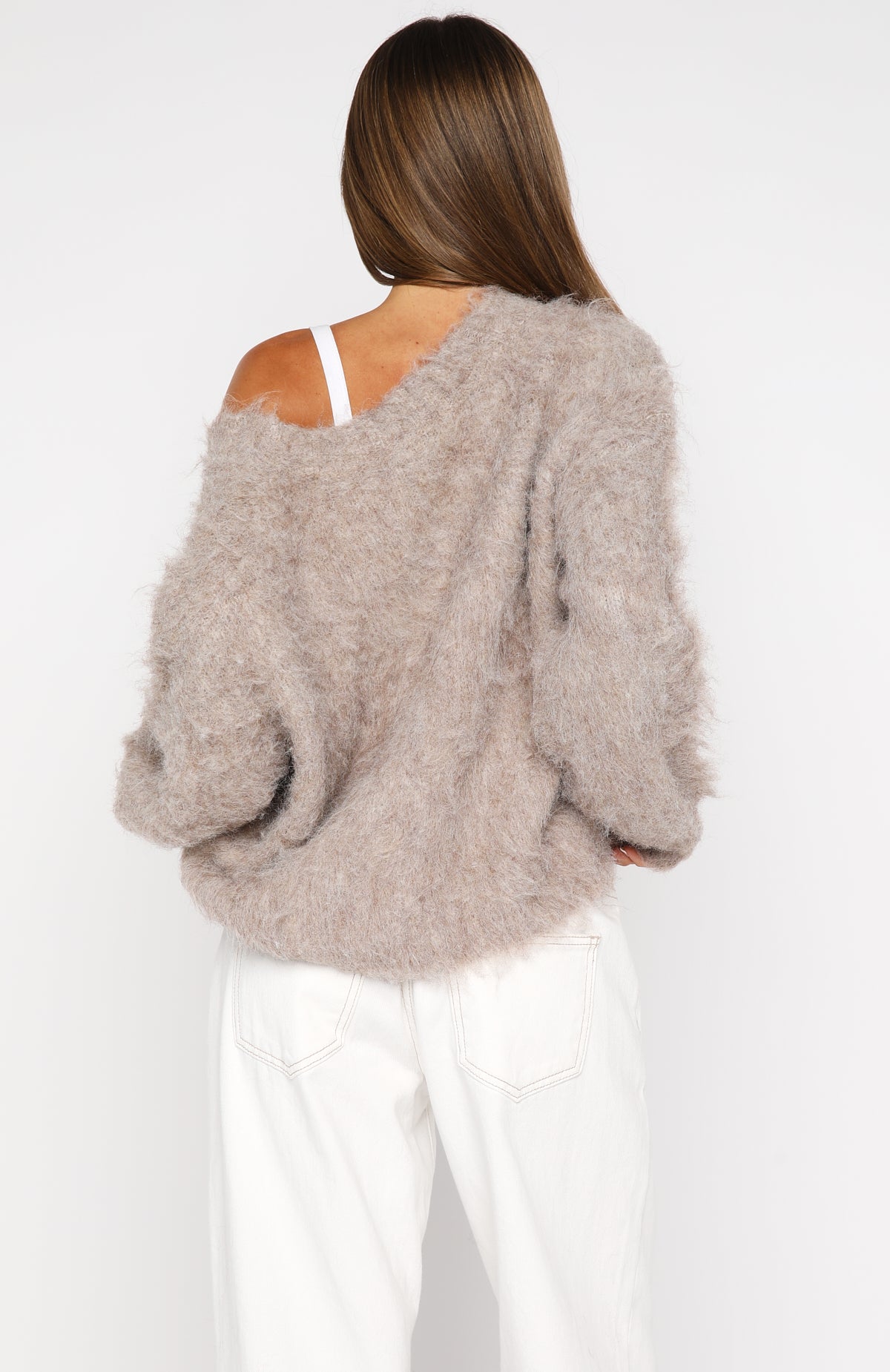 Cozy Vibes Knit Cardigan Taupe | White Fox Boutique US