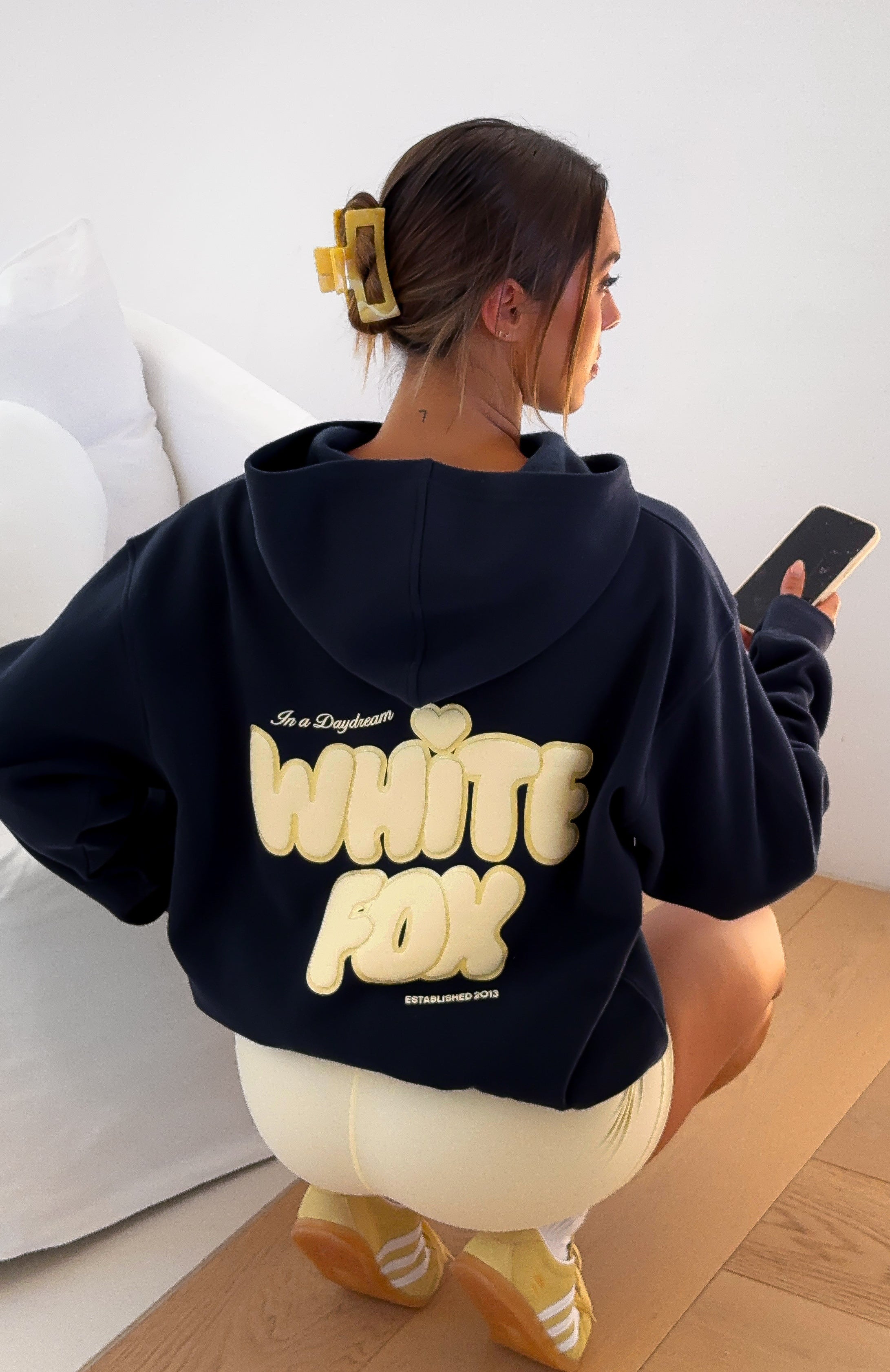 Daydreamers Angelina Oversized Hoodie Navy | White Fox Boutique US
