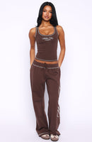 Don't Need Anyone Track Pants Chocolate