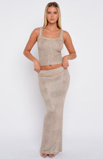 Down For Me Sequin Knit Top Champagne