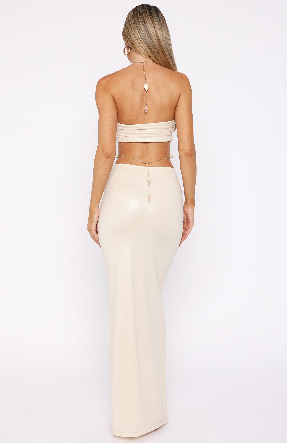 bellagio white pearl maxi dress Electric Memories Maxi Dress Pearl