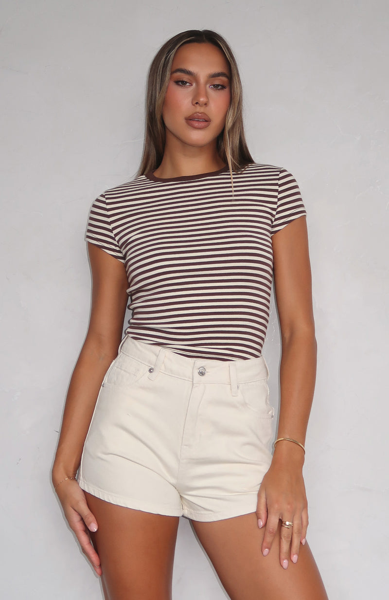 Emerson Denim Shorts Cream Wash
