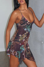 Floating Through It Mini Dress Mystic Leopard