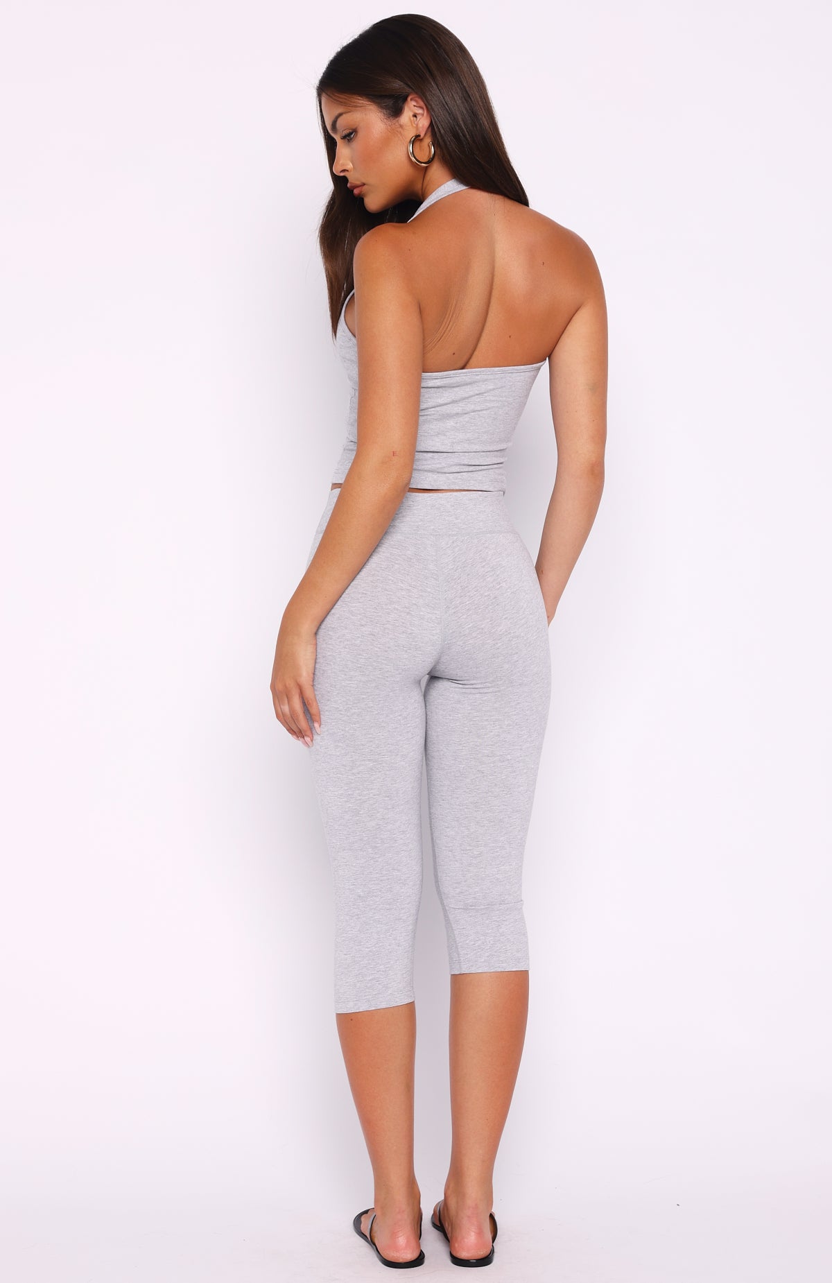 Focus On The Good Capri Pants Grey Marle | White Fox Boutique US