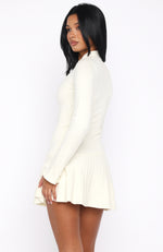 Forever Her Long Sleeve Mini Dress White Forever Her Long Sleeve Mini Dress White