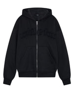 From The Archives Lexi Boxy Zip Front Hoodie Black