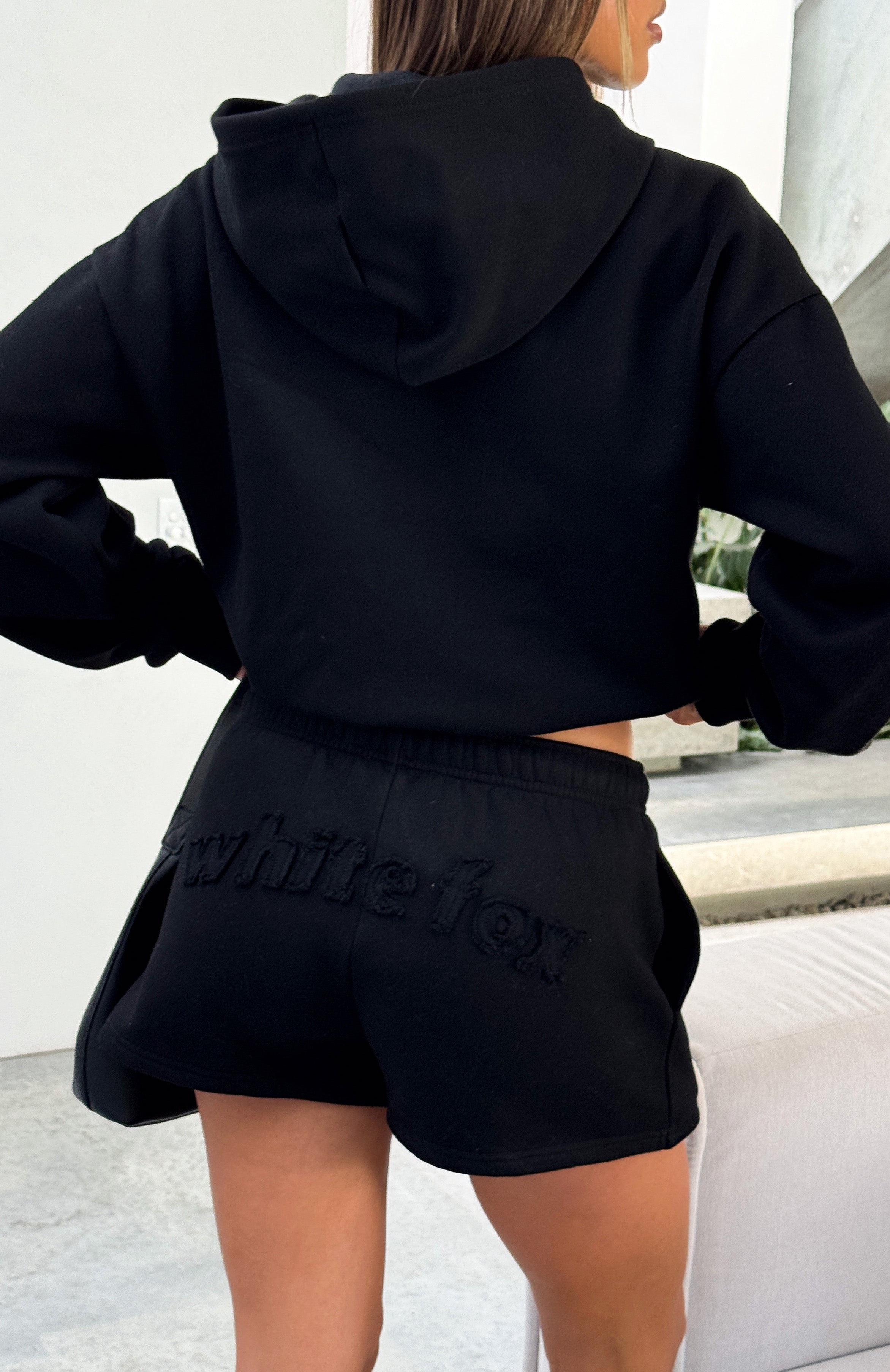 From The Archives Lexi Oversized Hoodie Black | White Fox Boutique US