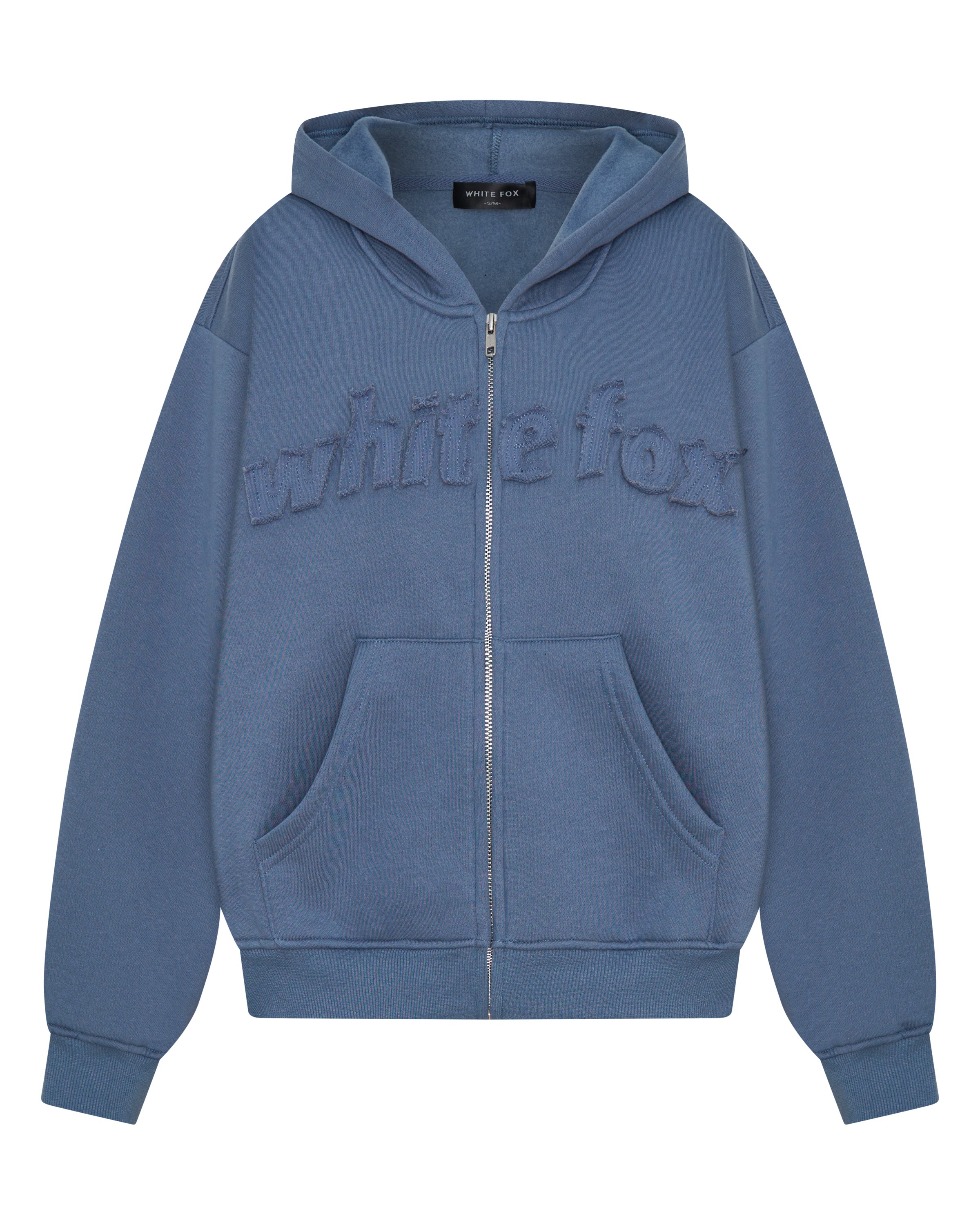 From The Archives Lexi Boxy Zip Front Hoodie Ocean | White Fox