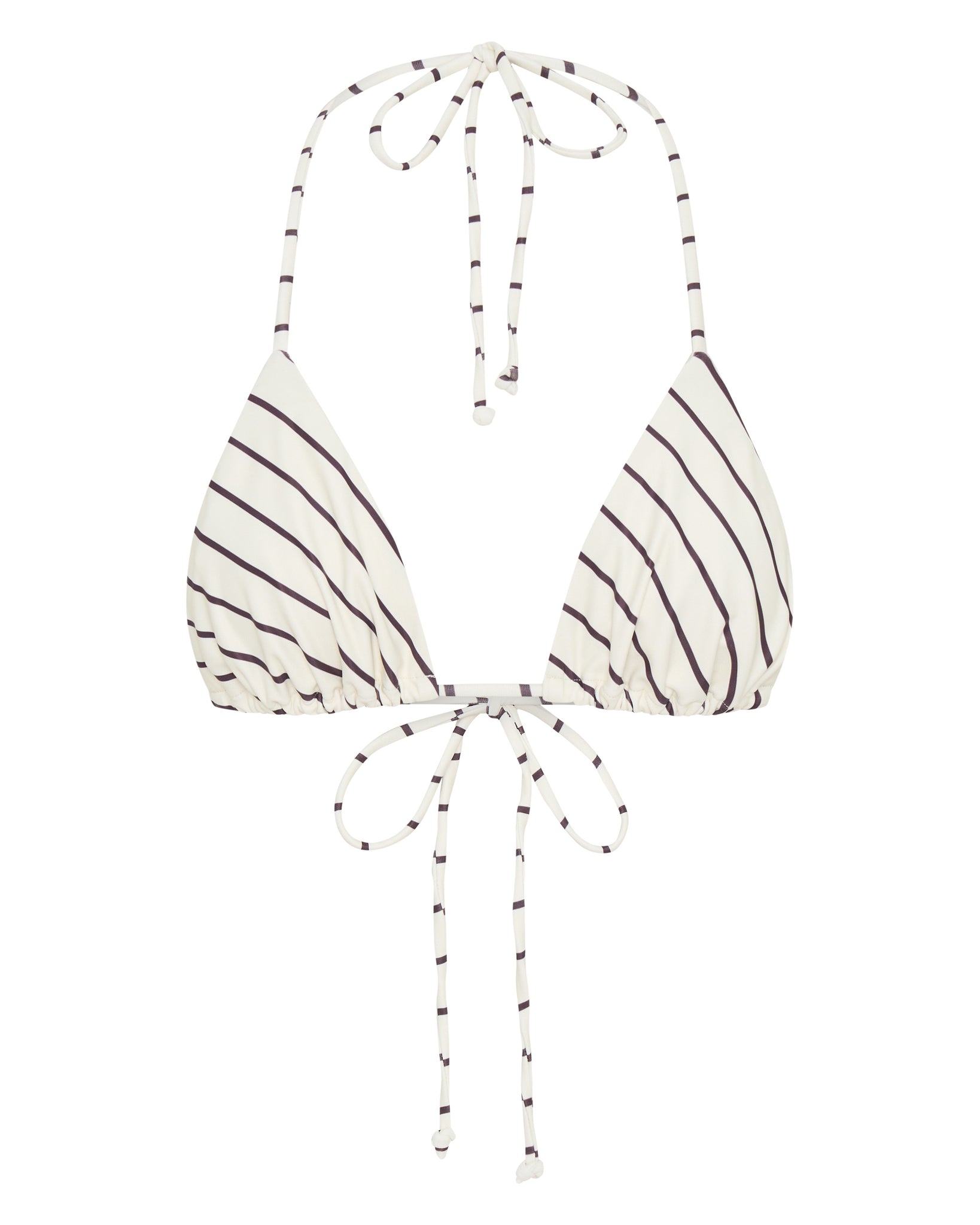 Golden Hour Bikini Top Cream/Choc Stripe