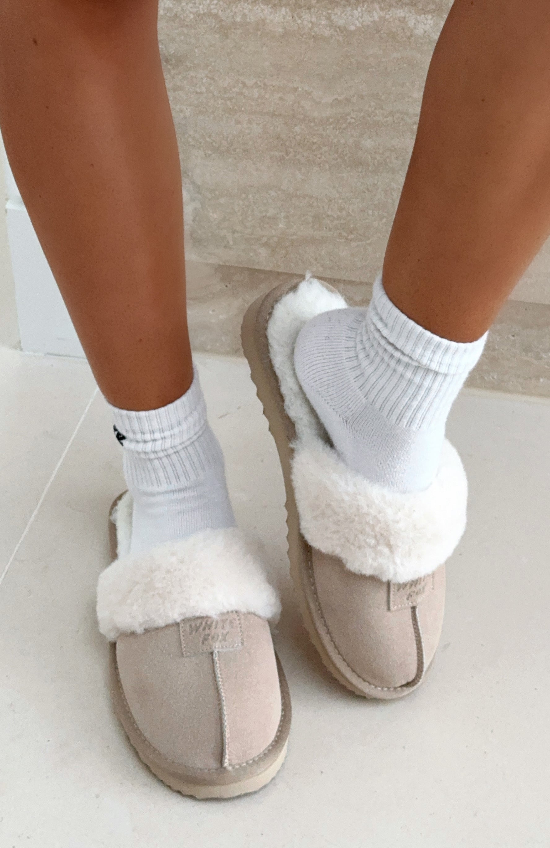 Grayson Slippers Nude | White Fox Boutique US