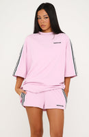 Happiness Blooms Oversized Tee Pink