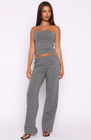 Happy It Happened Pants Grey/White Stripe
