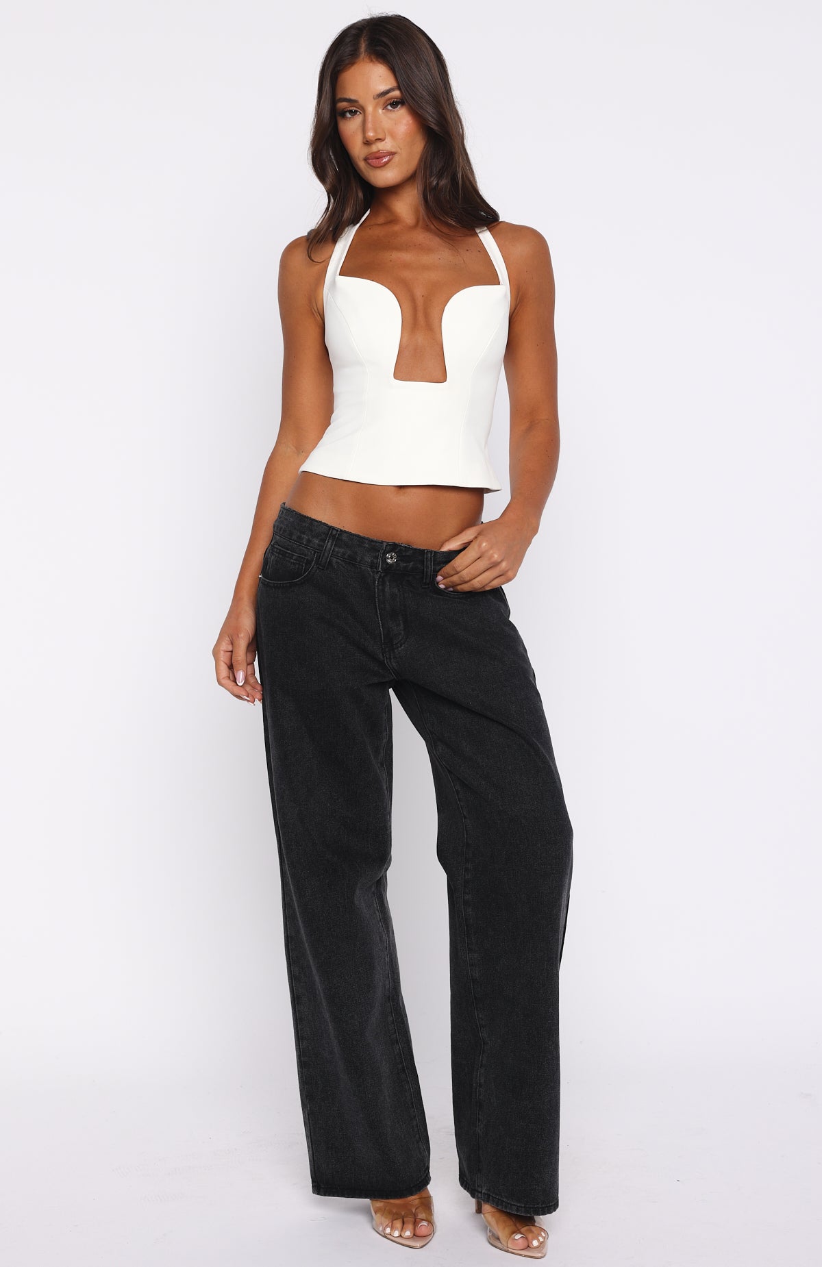 Heart On The Line Bustier Off White | White Fox Boutique US