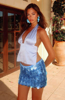 Here For Me Halter Top Blue