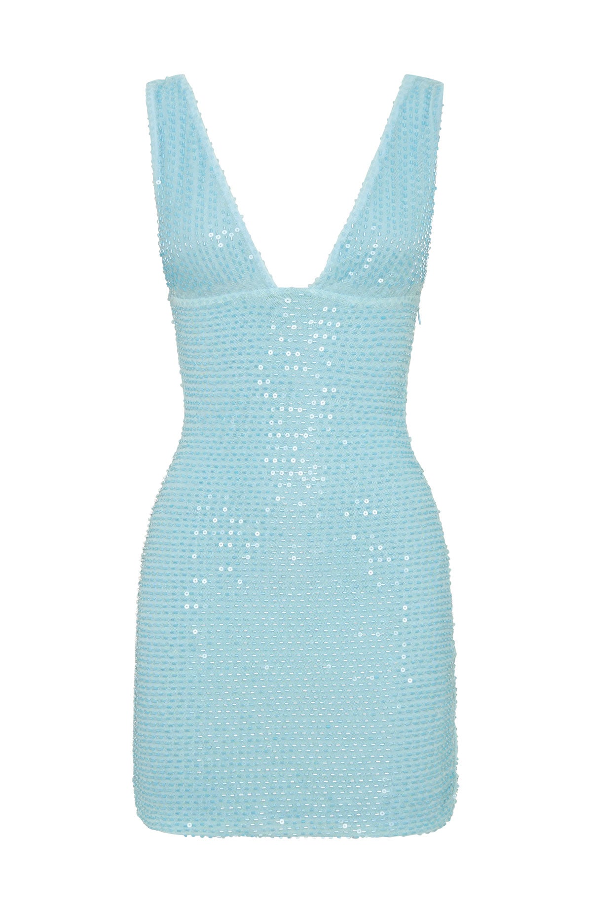 I Believe in You Beaded Mini Dress Baby Blue I Believe in You Beaded Mini Dress Baby Blue
