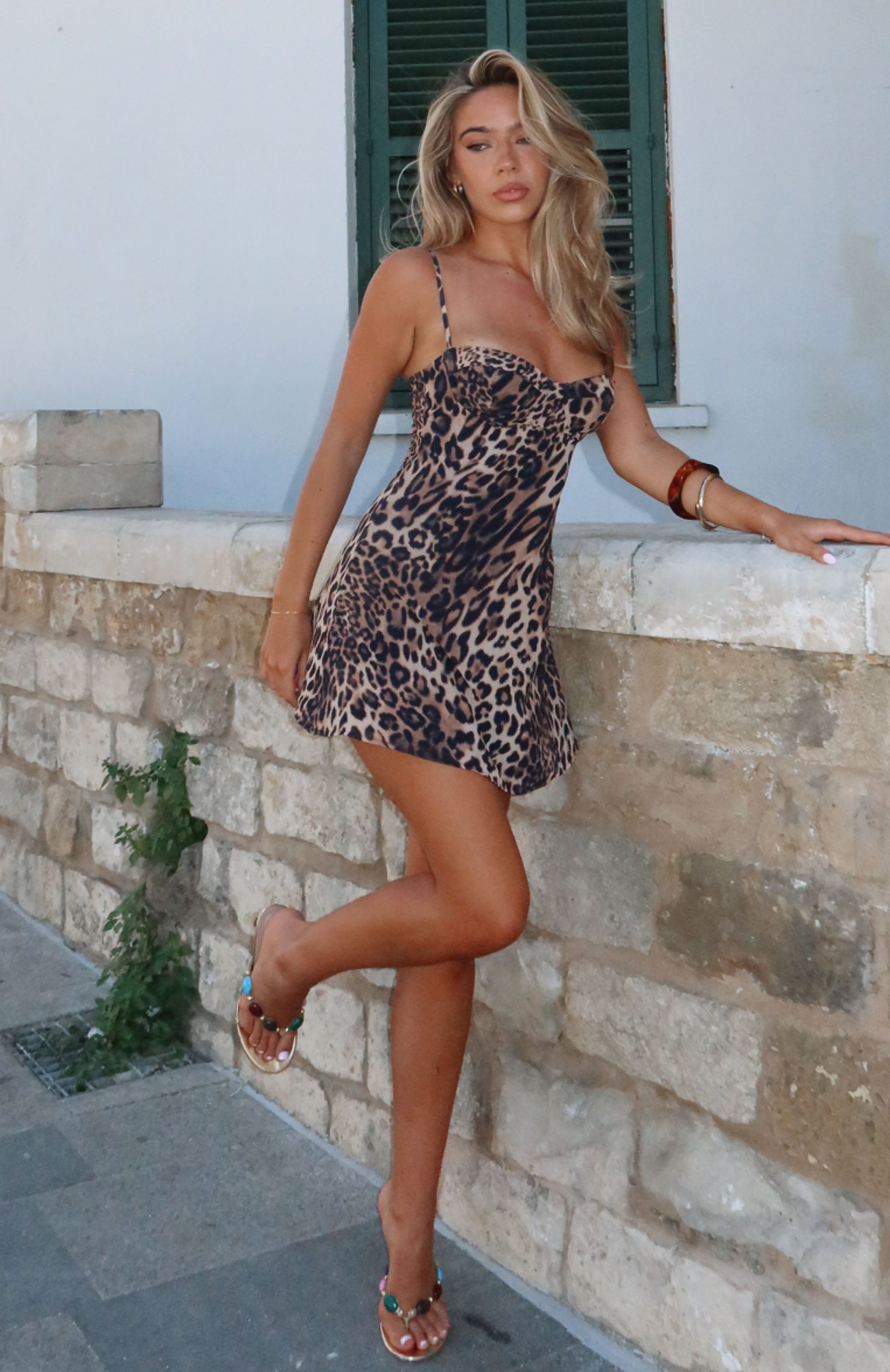 In The Back Of My Mind Mini Dress Leopard M