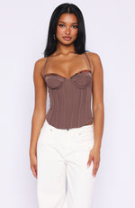It's A Lifestyle Bustier Chocolate | White Fox Boutique US