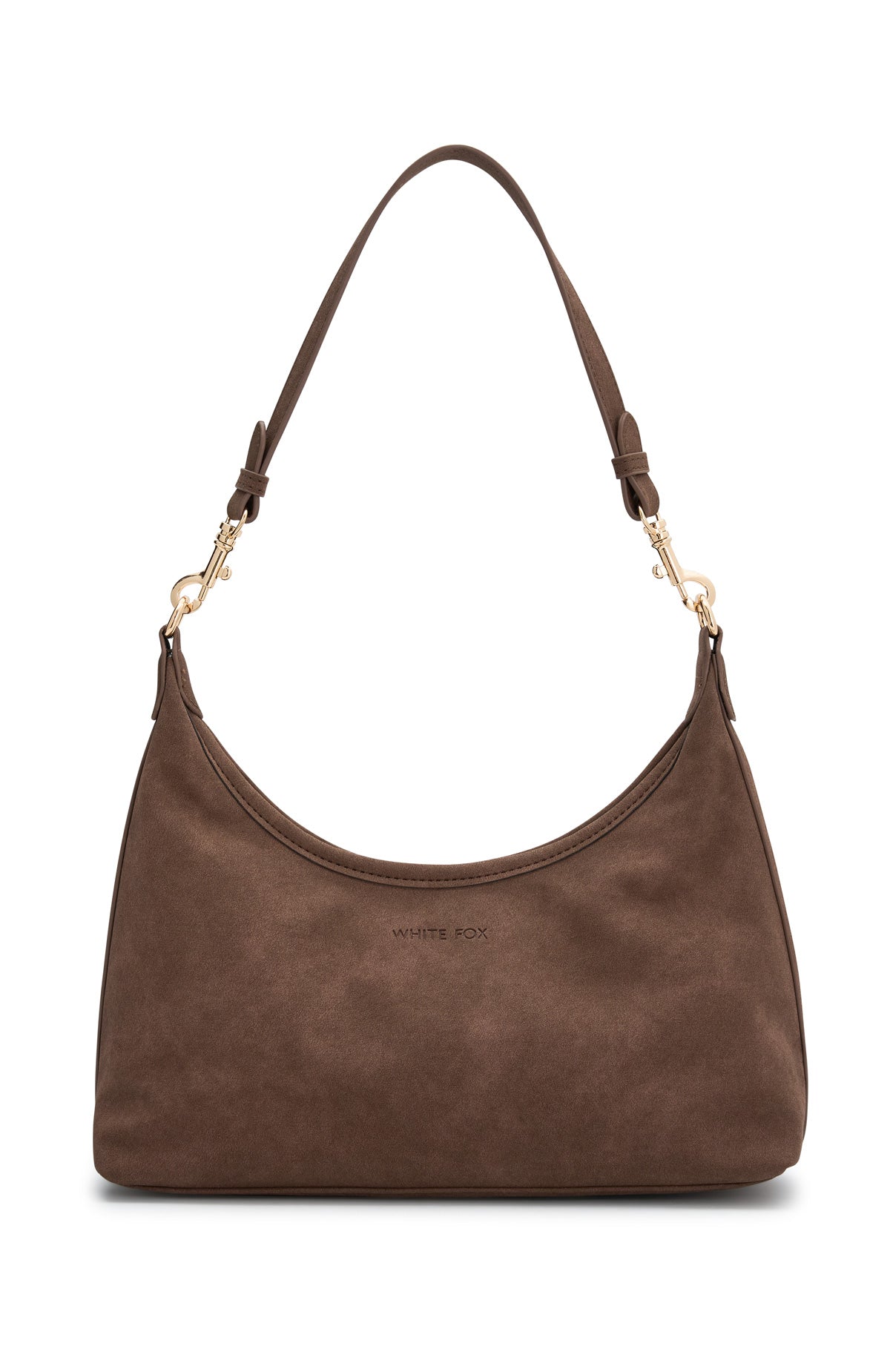 Jane Shoulder Bag Chocolate Faux Suede | White Fox Boutique US
