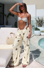 パンツ room 306 CONTEMPORARY Random Dot Pants Tropic Muse Pants Cream/Choc Polka Dot | White Fox Boutique US