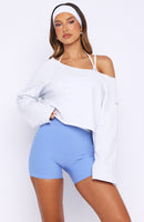 Keep It Rolling Cropped Off Shoulder Sweater Grey Marle