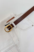 Kelvis Belt Chocolate PU