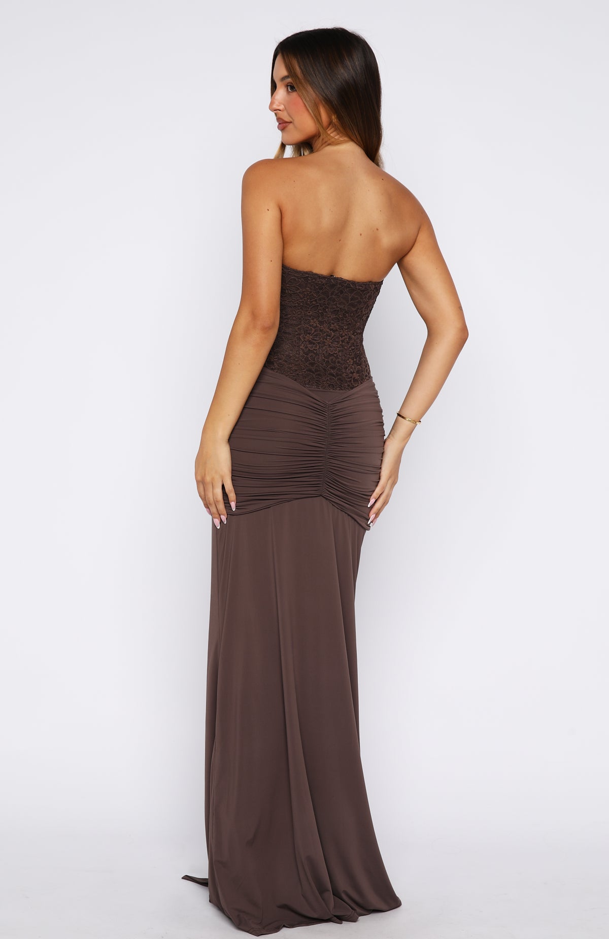 Kiss The Girl Strapless Maxi Dress Chocolate | White Fox Boutique US Kiss The Girl Strapless Maxi Dress Chocolate | White Fox Boutique US