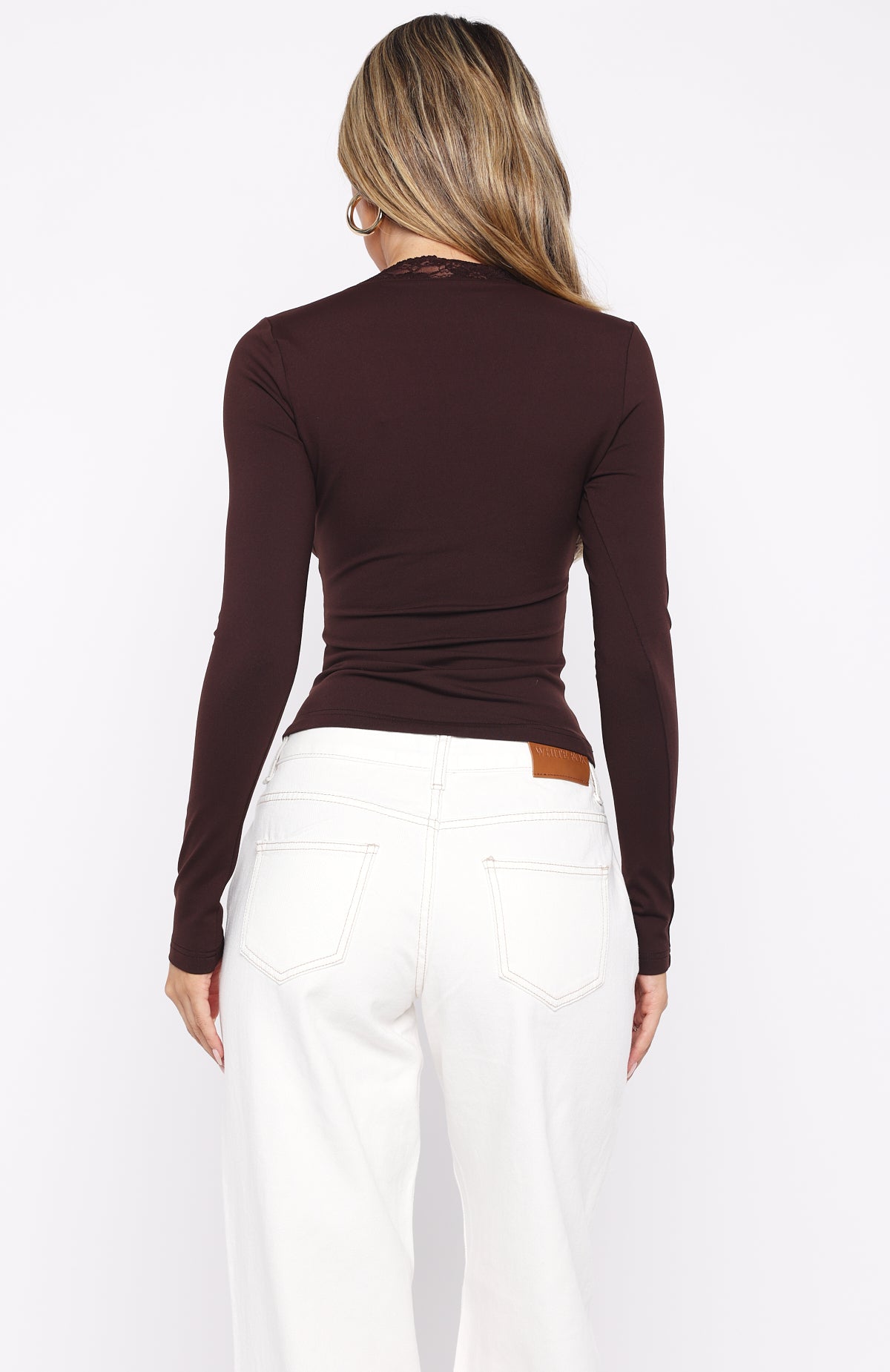 ロングトップス Dora Blue Plain Cotton Gathered Long Sleeve Top | Clothing