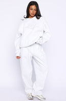 Know What You Want Barrel Leg Sweatpants Grey Marle