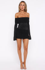 knee length dresses for ladies Lady Boss Knit Mini Dress Black
