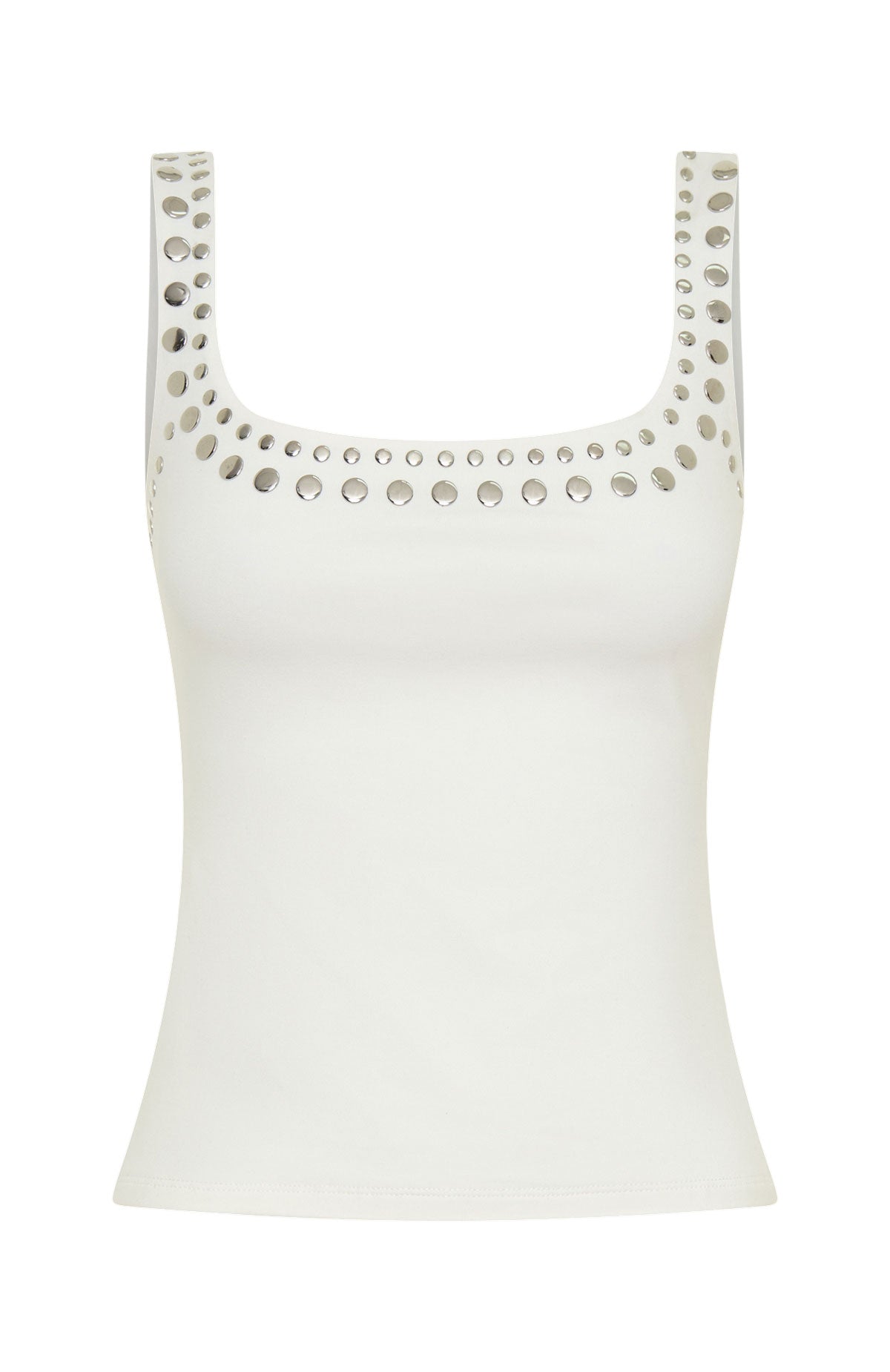 Let's Play Studded Tank Top White | White Fox Boutique US