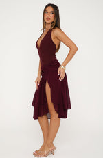 plum midi dress Look Twice Midi Dress Plum