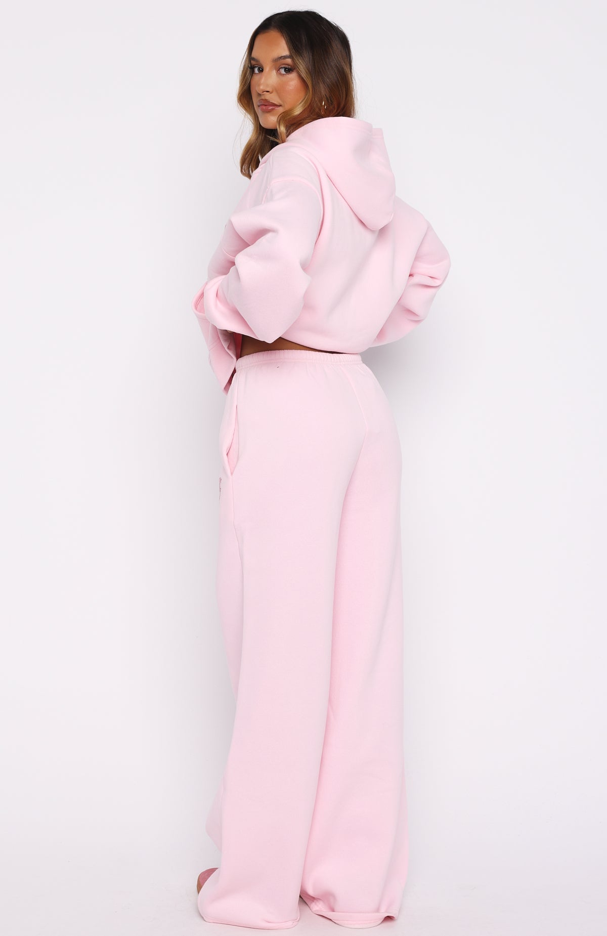 Lucky Ones Wide Leg Sweatpants Pink | White Fox Boutique US