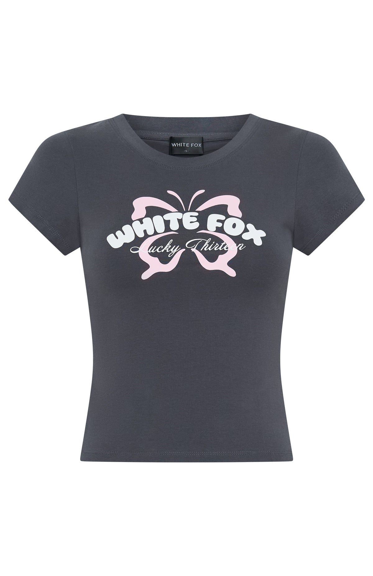 Lucky Thirteen Audrina Baby Tee Volcanic | White Fox Boutique US