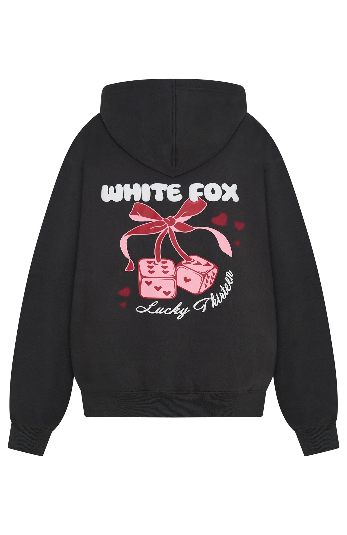 Lucky Thirteen Cheyenne Oversized Hoodie Charcoal | White Fox