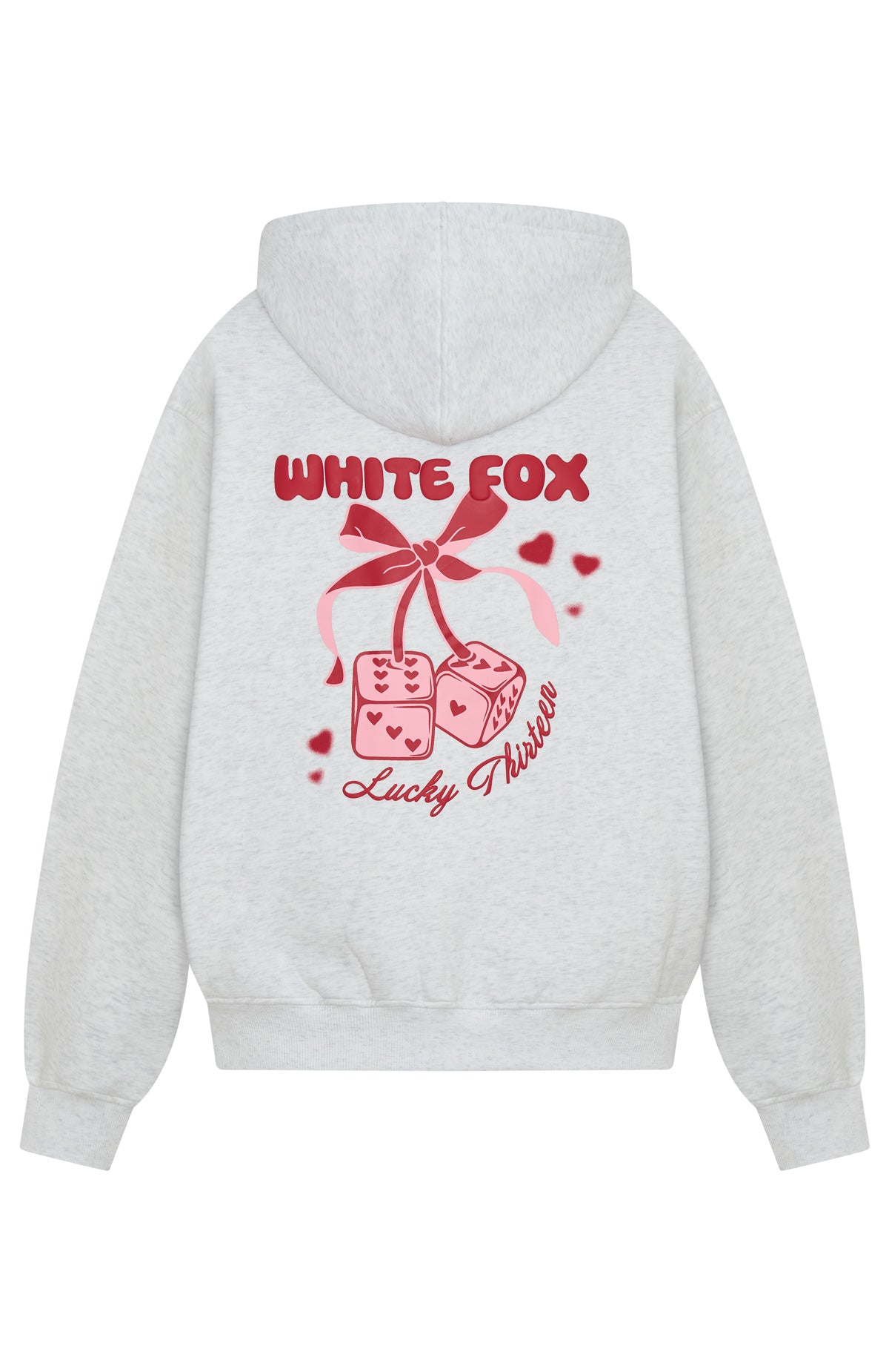 Lucky Thirteen Cheyenne Oversized Hoodie Grey Marle | White Fox