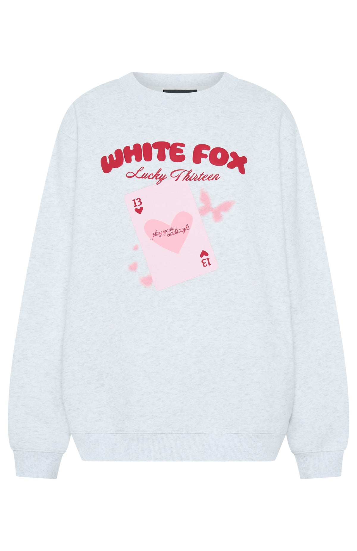 Lucky Thirteen Kalena Oversized Sweater Grey Marle | White Fox