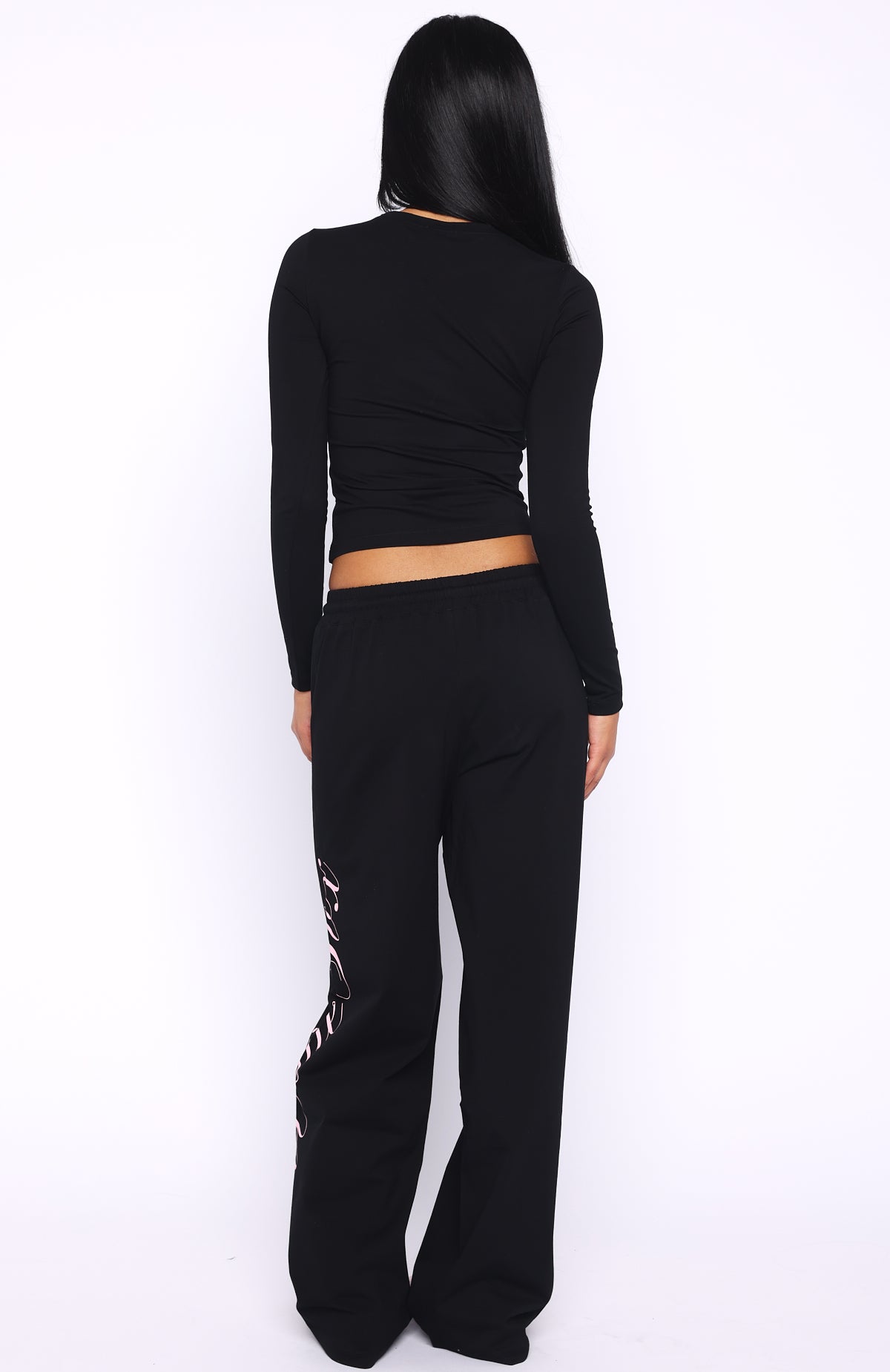 Luxurious Girl Track Pants Black | White Fox Boutique US