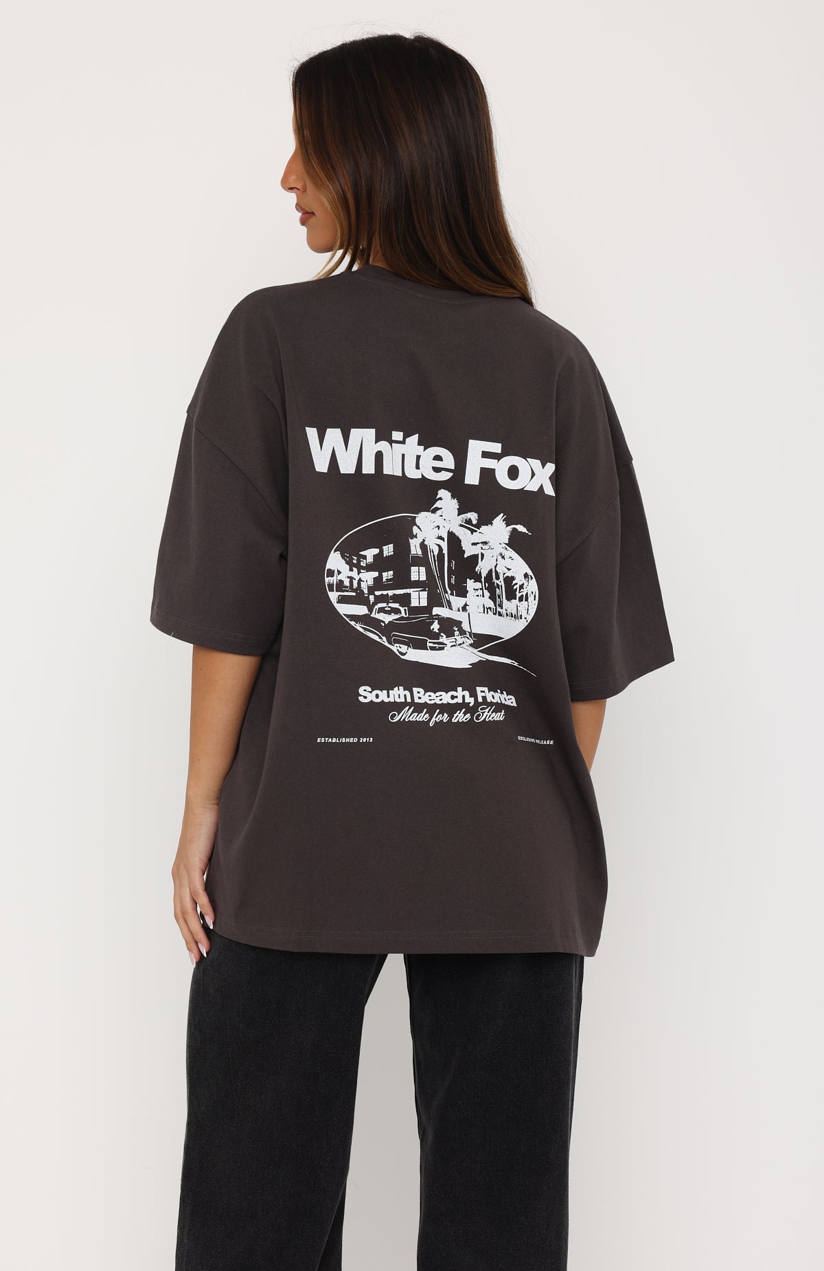 Made For The Heat Oversized Tee Charcoal | White Fox Boutique US