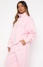 Make It Or Break It Quarter Zip Sweater Pink | White Fox Boutique US