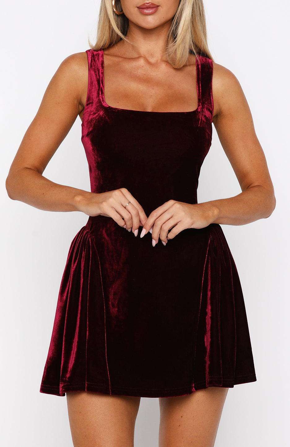 Midnight in Paris Velvet Mini Dress Burgundy Midnight in Paris Velvet Mini Dress Burgundy