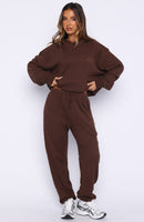 Moving Out Waffle Sweatpants Chocolate